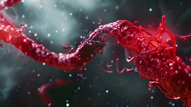 Macro shot of a 3D display of esophageal cancer, detailed educational resource