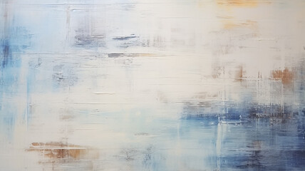 Obraz premium abstract art background, copy space brushstrokes of white light blue paint on wood texture, canvas