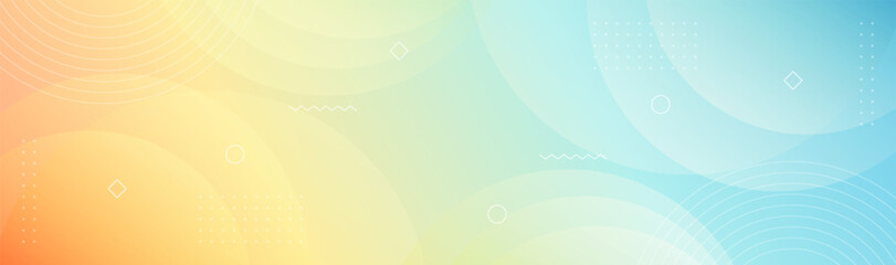 Gradient abstract background with circle shape and geometric element. Template banner with colorful gradient. Eps10