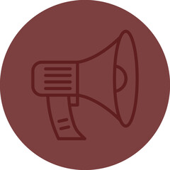 Megaphone Vector Line Maroon Circle Maroon