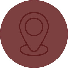 Placeholder Vector Line Maroon Circle Maroon