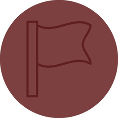 Flag Vector Line Maroon Circle Maroon