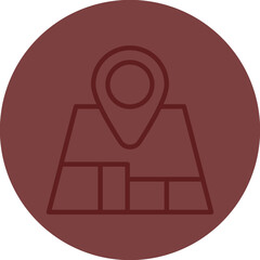 Map Vector Line Maroon Circle Maroon