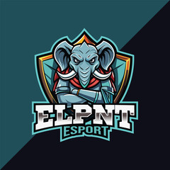 Boar or pig Esport mascot logo design with shield