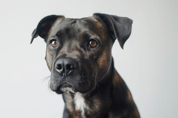 photo of a dog isolated on white background