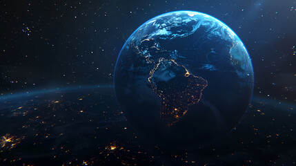Fototapeta premium Exploring the unknown, Earth from space
