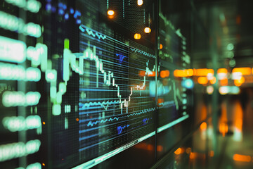 charts and graphs with statistics to analyze business potential and forecast future development of companies growth.