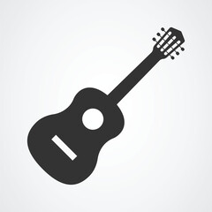 Acoustic guitar symbol. Guitar icon.