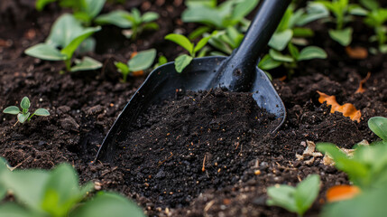 Garden Shovel With Soil