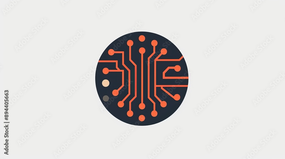 Sticker circuit board design in circular shape