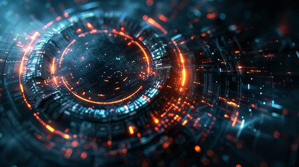 Obraz premium Abstract Futuristic Digital Interface