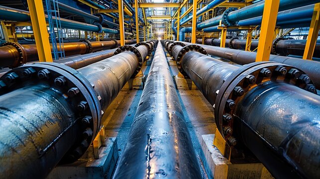 Industrial Piping System In Facility