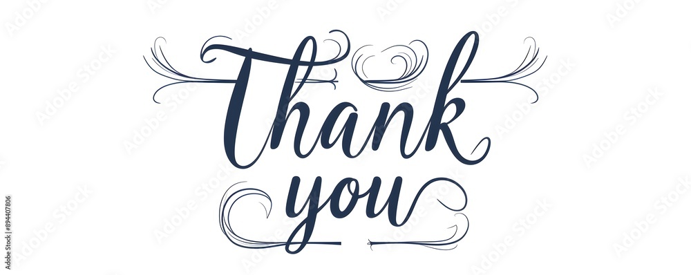 Poster thank you. this is a simple line art vector illustration with a white background in the minimalist s