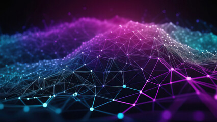 Big Data Technology Background with Digital Connections