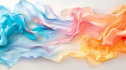 Obraz premium Flowing vibrant natural forms in artwork, Natural, Vibrant, Flowing