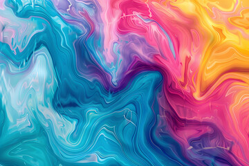 Colorful Swirling Liquid: Vibrant Abstract Art