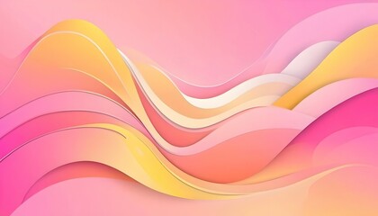 Minimalist banner background, pastel colorful, pink and yellow gradations. Circle effect style geometric, abstract background. Eps 10.