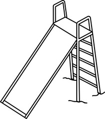 Kids playground slide icon. Park signs and symbols.