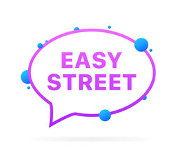 Easy street icon. Message bubble icon. Flat style. Vector icon.