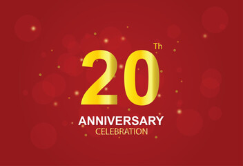 20 Year Anniversary Design Logo Illustration