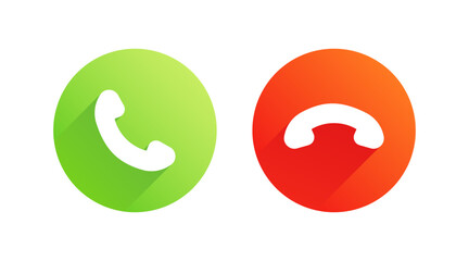 Call set icons. Flat style. Vector icons.