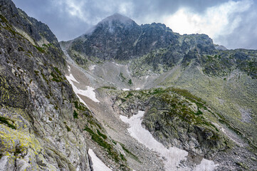 Summer landscape of the Tatra Mountains. The Ladovy Peak, Slovakia.