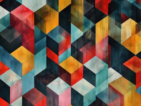 3dbackground, cubes, grid, symmetry, modernist, structured pattern