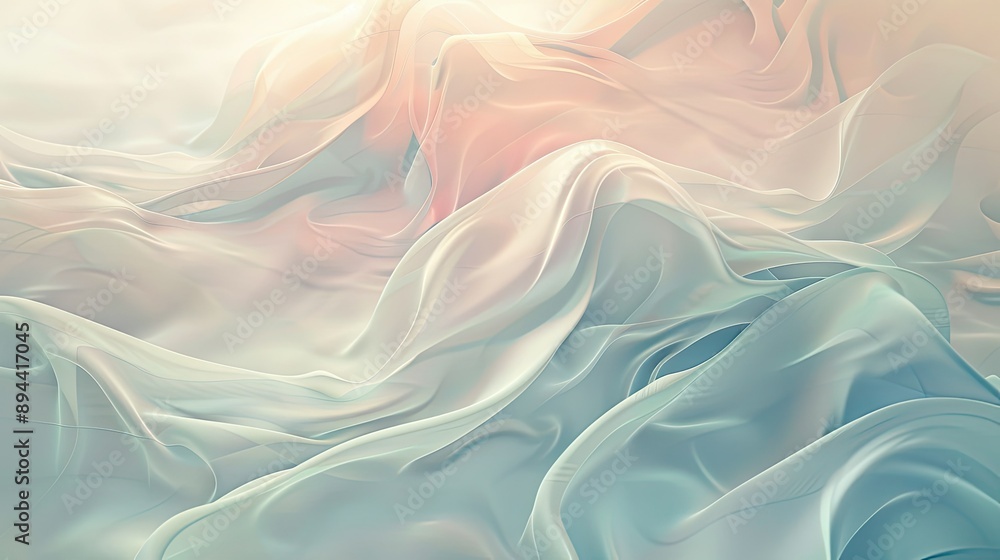 Poster a calming abstract background with soft, muted tones and gentle, flowing patterns