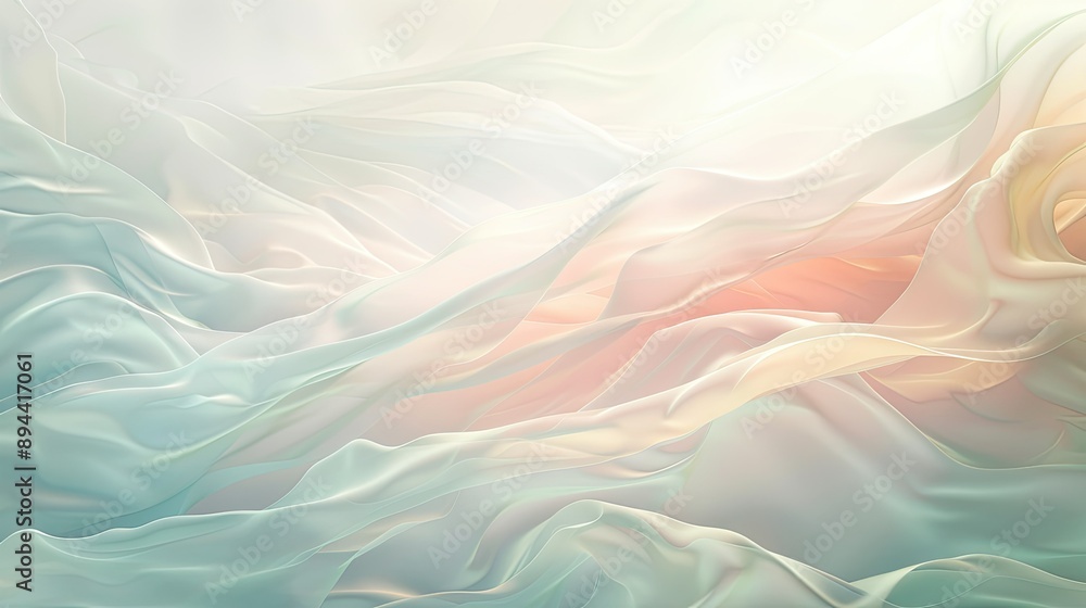 Poster a calming abstract background with soft, muted tones and gentle, flowing patterns