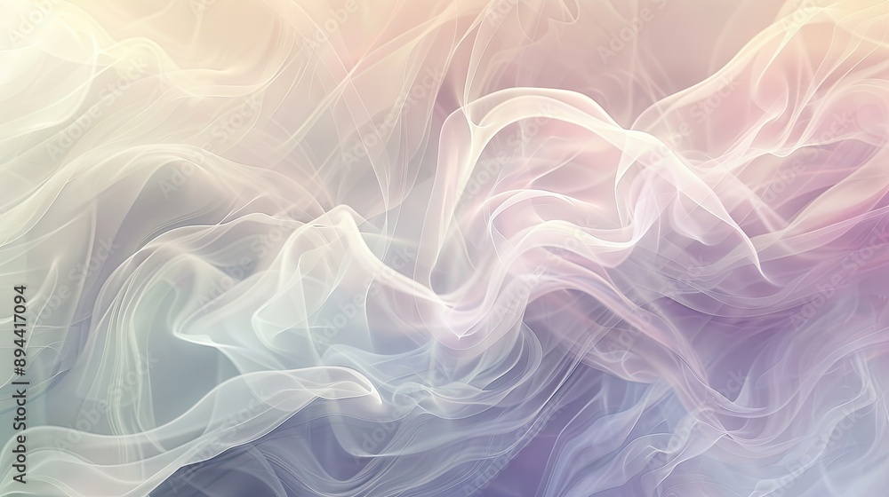 Poster a calming abstract background with soft, muted tones and gentle, flowing patterns