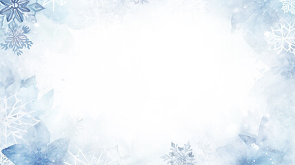 white background, snow blurred, snowflakes empty copy space, blank winter christmas letter postcard design