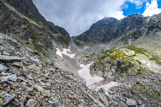 Summer landscape of the Tatra Mountains. The Ladovy Peak, Slovakia.