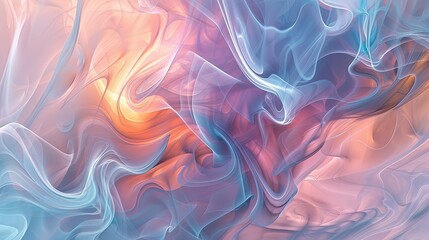 Obraz premium A fluid abstract background with swirling, smoke-like patterns in soothing colors