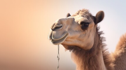 Obraz premium Camel Portrait in the Desert