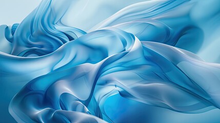 Obraz premium A serene background with flowing, organic shapes and cool blue tones