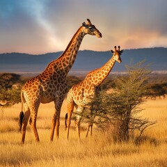 giraffe mammal animal, AI generated