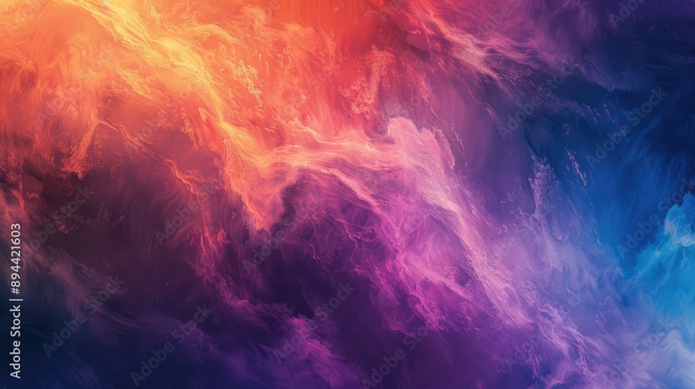 Poster a vibrant abstract background with a mix of warm and cool tones, creating a dynamic feel