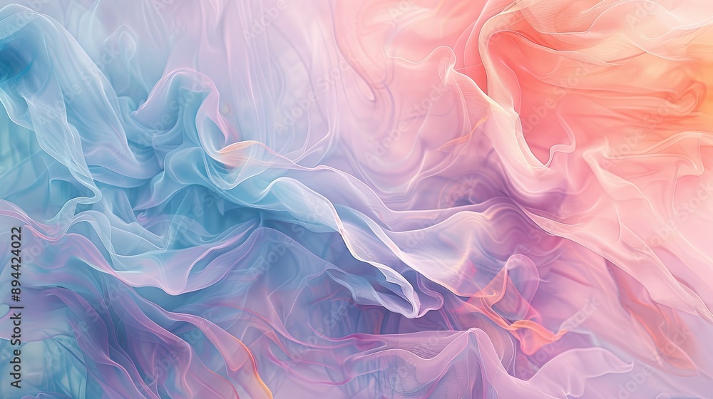 Poster an abstract background with soft, blurred patterns and a calming, pastel palette