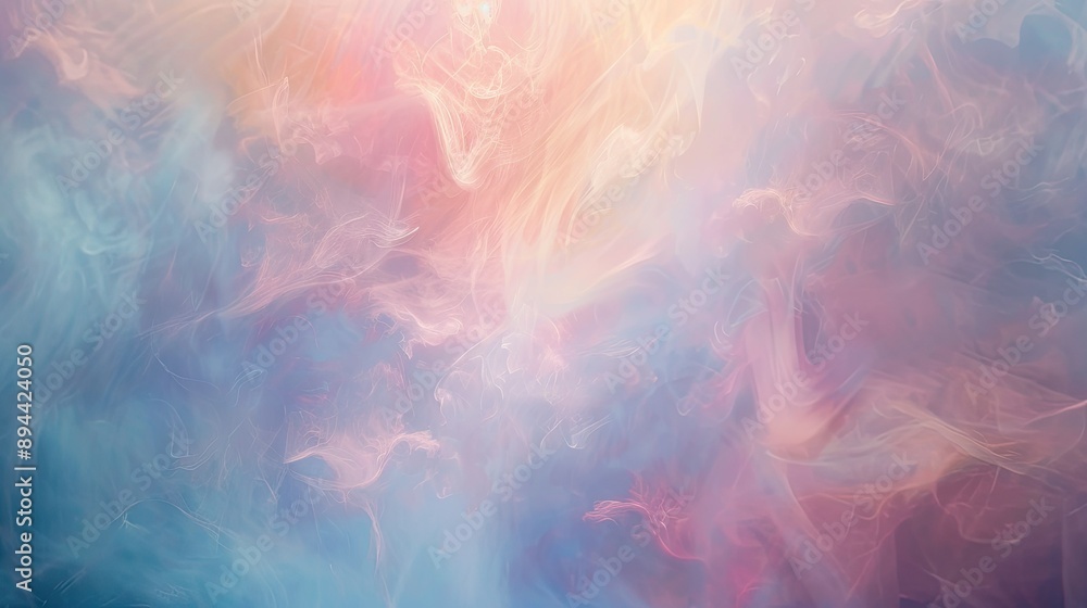 Aufkleber an abstract background with soft, blurred patterns and a calming, pastel palette