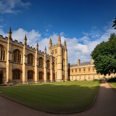 Fototapeta premium Oxford University college, AI generated