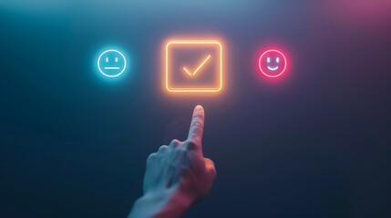 Evaluating Feedback with Emotion Icons: A Hand Selecting Positive Responses for Enhanced User Experience