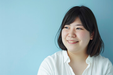 Fototapeta premium 笑顔の可愛い若いアジア人女性のポートレート写真