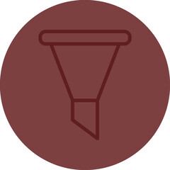 Funnel Vector Line Maroon Circle Maroon