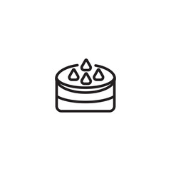 Portion icon outline vector. Cake bread. Idea food. Editable icon.