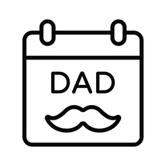 Happy father day calendar vector design, ready to use icon