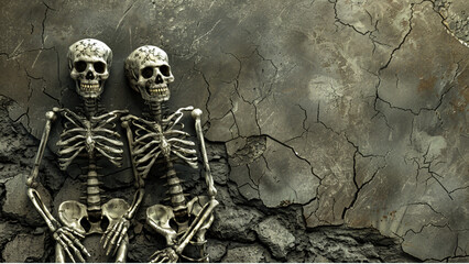 Halloween skeleton background