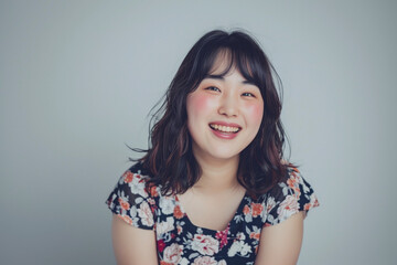 Fototapeta premium 笑顔の可愛い若いアジア人女性のポートレート写真