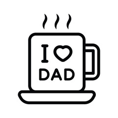 I love dad icon design, father day vector, ready for premium use