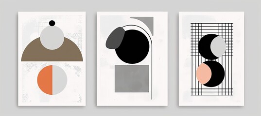 Abstract Black and White Geometric Art