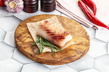 Raw cod fish steak for cooking